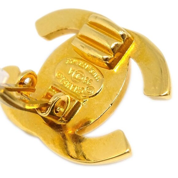 Chanel CC Turnlock Earrings Clip-On Gold Small 95A 165822 - Picture 4 of 4